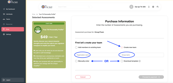 order assessment for client4